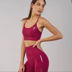 Red energy seamless sports bra